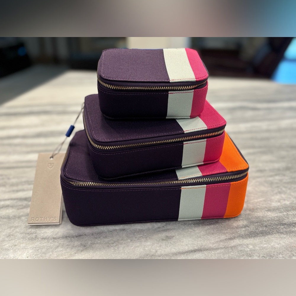 Rothy's Sugar Plum Catchall Set of 3 Zippered Containers